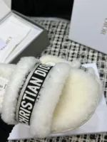 dway slide mule shearling sandal flat - 图片 4