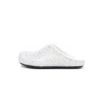 Marni Calfskin Fussbett Sabot White Leather with Rhinestones SBMS004601P639400W01