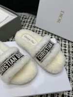 dway slide mule shearling sandal flat - 图片 5