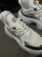 Blended Fabrics Street Style Plain Oversized Logo Sneakers - 图片 5