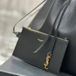 PARIS VII LARGE FLAT HOBO BAG IN SMOOTH LEATHER - 图片 6