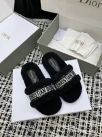Dway shearling cotton slides
